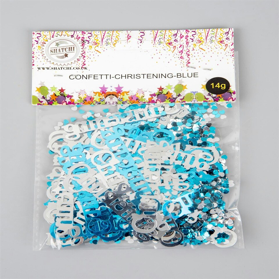 image 1 of Christening Confetti Blue 14g, 5 Packs