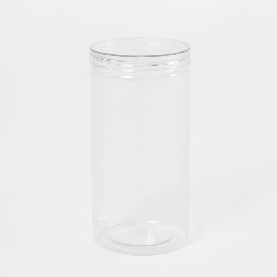 image 1 of OHS Large Round Plastic Airtight Food Storage Container Jar, 1.4L - Clear