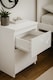image 2 of Keaton Gloss White 2 Drawer Bedside Table Freestanding Chest Of Drawers (40 x 55 x 40cm - D x H x W) | White | White | 1