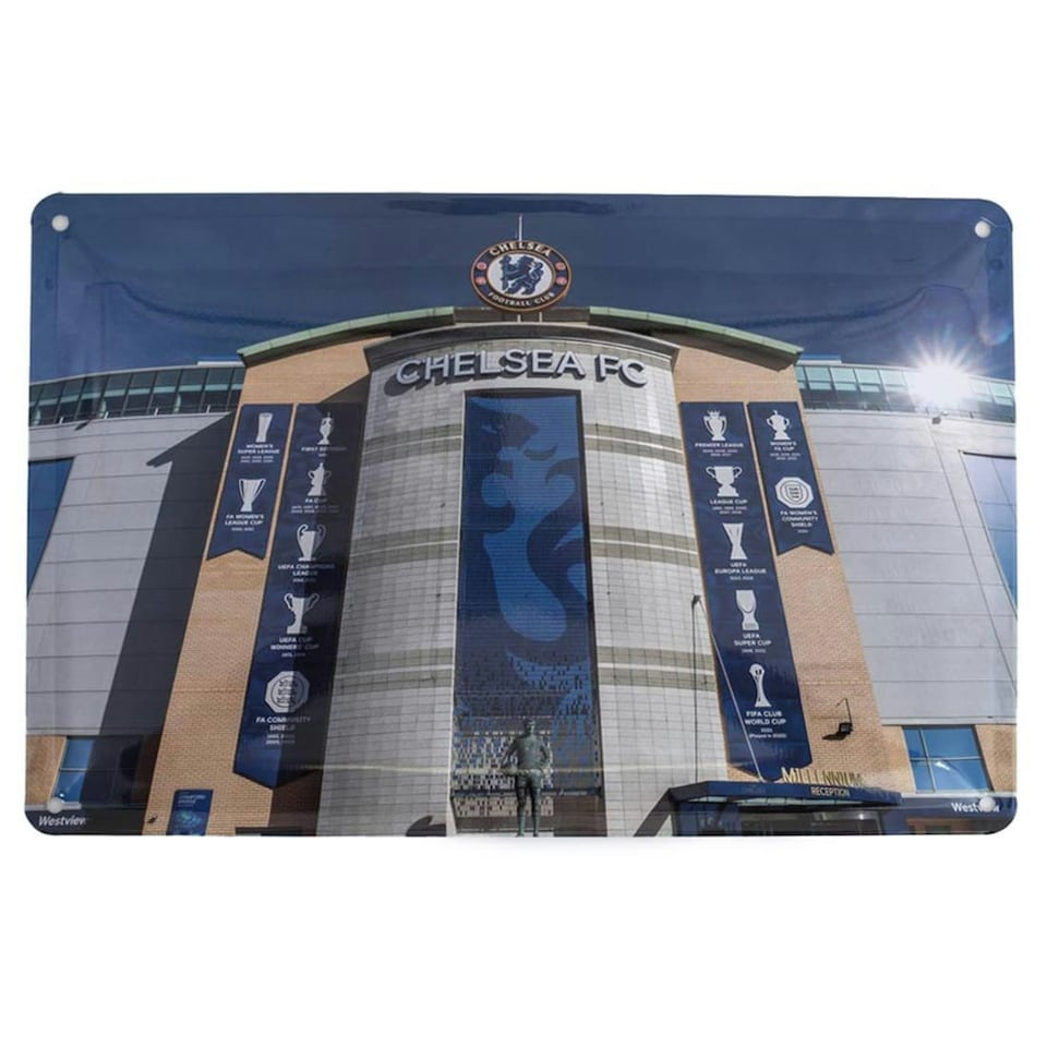 image 1 of Chelsea FC Stadium Sign (Pack of 2) - Blue/White/Green - One Size