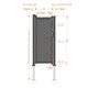 image 2 of Pedestrian Gate 1000x1600mm Grey - Vertical Solid Infill and Flat Top Grey