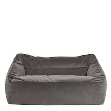 icon Cecilia Bean Bag Sofa Charcoal Grey Giant Velvet Bean Bag Chair Grey