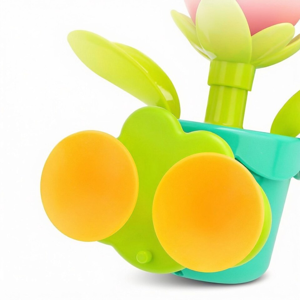 image 1 of Sunflower Bath Sprinkler Toy - Pop-Up Blooming Flower Water Toy with Strong Suction Cup & Watering Can, Battery-Free Sensory Bath Play for Toddlers & Babies
