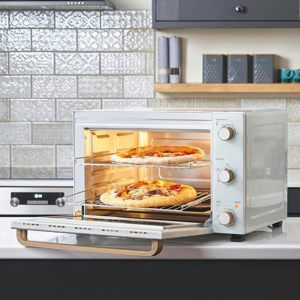 image 1 of Cooks Professional Mini Oven | 48 Litre | 3 Cooking Functions | Powerful 1800W | White Nordic
