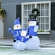 image 8 of HOMCOM Inflatable Snowman Family Decoration w/ LED Lights Christmas Seasonal Fun
