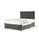 image 1 of Signature Platinum 2000 Pocket Sprung Charcoal Chenille Divan Set And Lona Headboard King Size