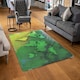image 2 of World map yellow and green (Rug) Yellow | Medium: 80x150cm
