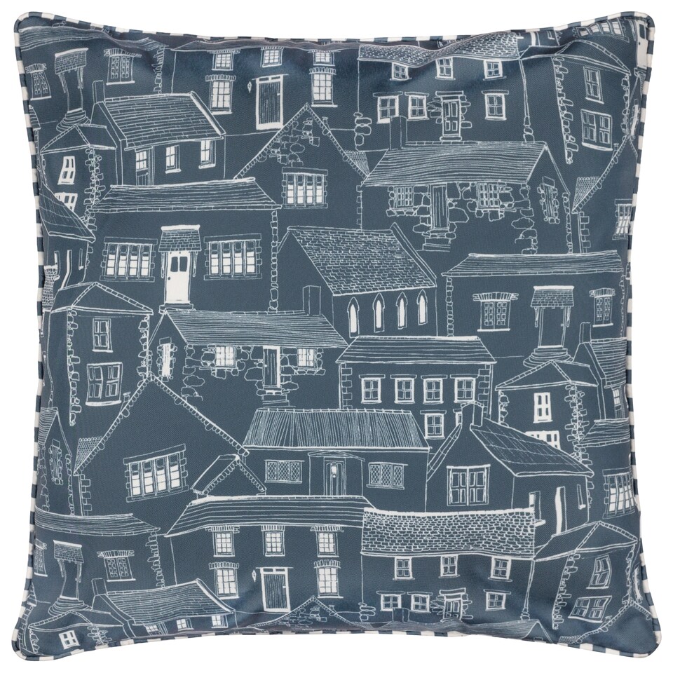 image 1 of Wylder Abersoch Town Outdoor Cushion | Blue | Sail Blue