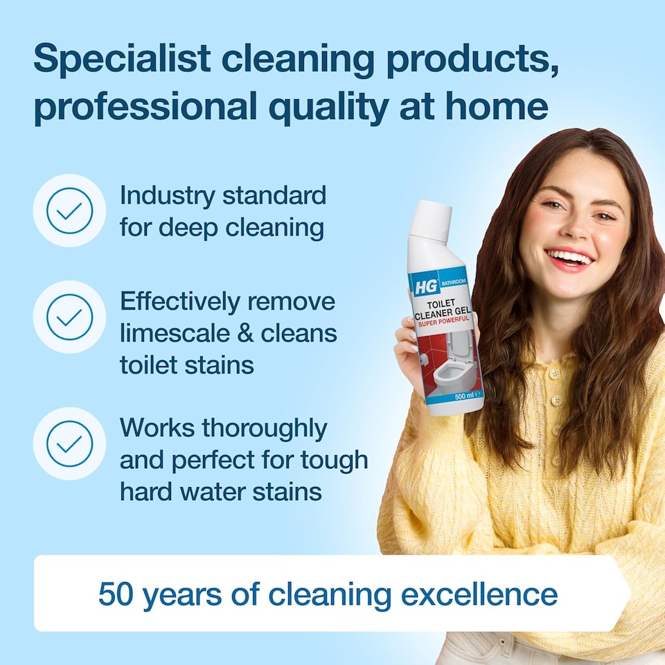 image 1 of HG toilet cleaner gel super powerful 0.5L | Clear | 1