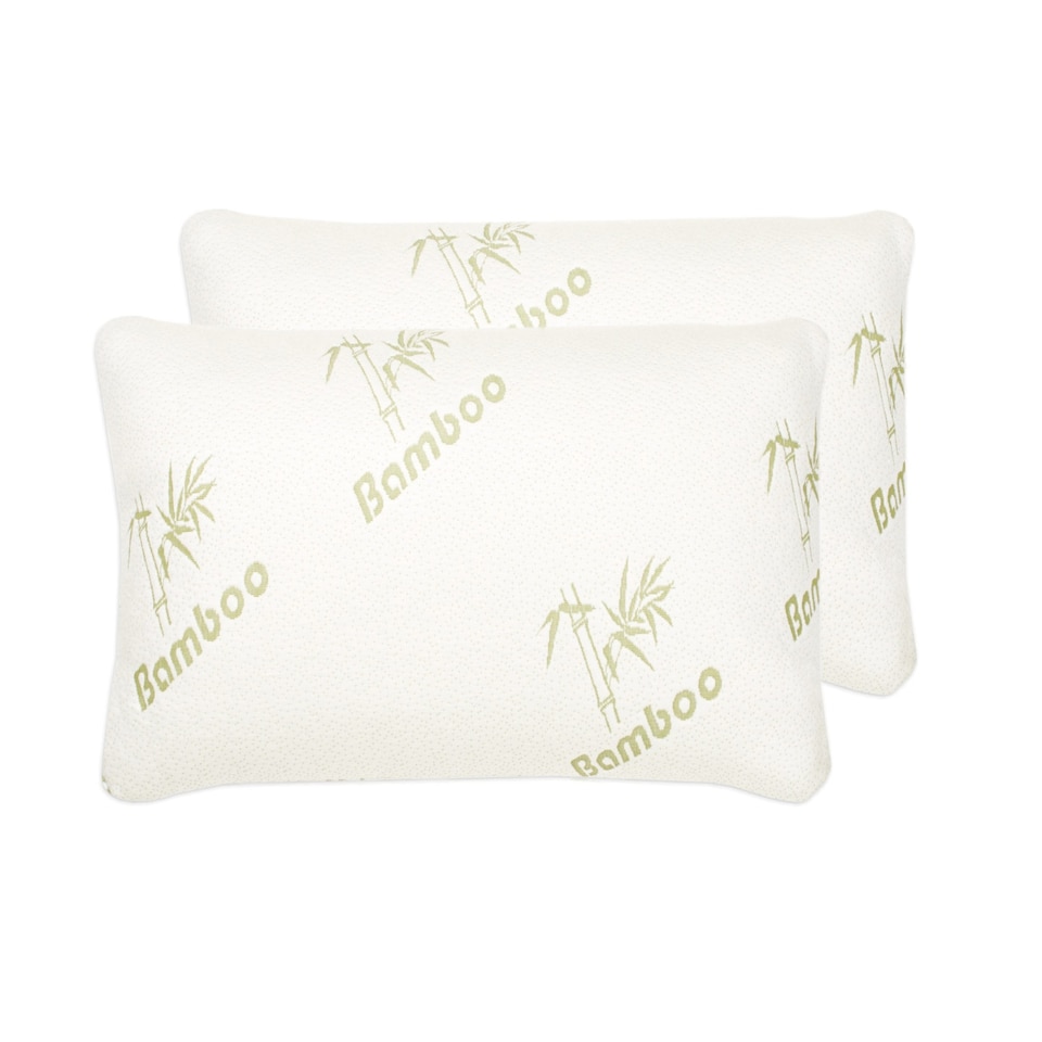 Bambico Medium Support Bamboo Memory Foam Pillow Hypoallergenic Comfort | Cream
