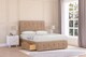 image 2 of Sloomy Cambridge Sand Naples Divan Bed Base 4 Drawers With 26 Inch Strutted Headboard & 12 Inch Matching Footboard | Cream | Sand | Super King | 1