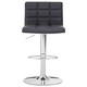image 1 of Interiors by Premier Grey Faux Leather Bar Chair, Backrest Breakfast Bar Chair, Footrest Living Bar Chair Kitchen
