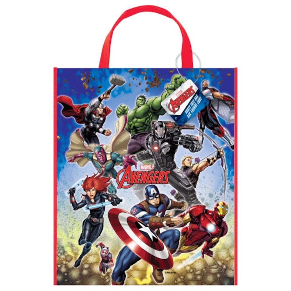 image 1 of Avengers Party Gift Tote Bag 13" x 11"