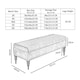 image 3 of 90cm Safar Plain Ottoman Storage Bench -Upholstered Shoes Bench with Black Turned Wooden Legs - Beige Naple Ottoman Bench