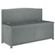 image 1 of Outsunny Wood Storage Bench for Patio, Outdoor Garden Seating, Brown Grey