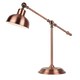 image 1 of First Choice Lighting Antique Brushed Copper Lever Arm Table Lamp Copper | White