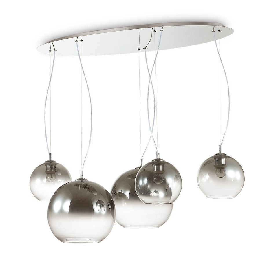 image 1 of Discovery Fade  5 Light Hanging Ceiling Pendant Hanging Chrome, E27