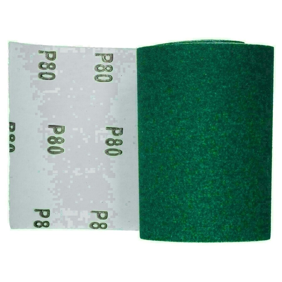 image 1 of Aluminium Oxide 5m x 115mm Sanding Roll Sheet Paper Medium 80 Grit Sandpaper