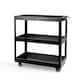 image 1 of Heavy Duty Tool Storage Trolley 3 Tier Wheel Cart for Garage, Workshop & DIY Projects Black