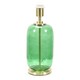 image 3 of ValueLights Leigh Forest Green Glass and Gold Detail Table Lamp Base