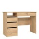 image 1 of Function Plus 4 Drawer Desk Handleless Drawer in Jackson Hickory Oak