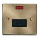 image 2 of SE HOME Antique Brass 13A Fused Connection Unit With Neon Brown | Antique Brass