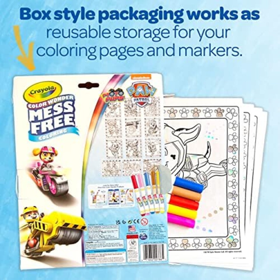 image 1 of Crayola Paw Patrol Color Wonder Metallic Colouring Set