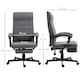 image 7 of Vinsetto High-Back Home Office Chair with Adjustable Height and Footrest, Grey