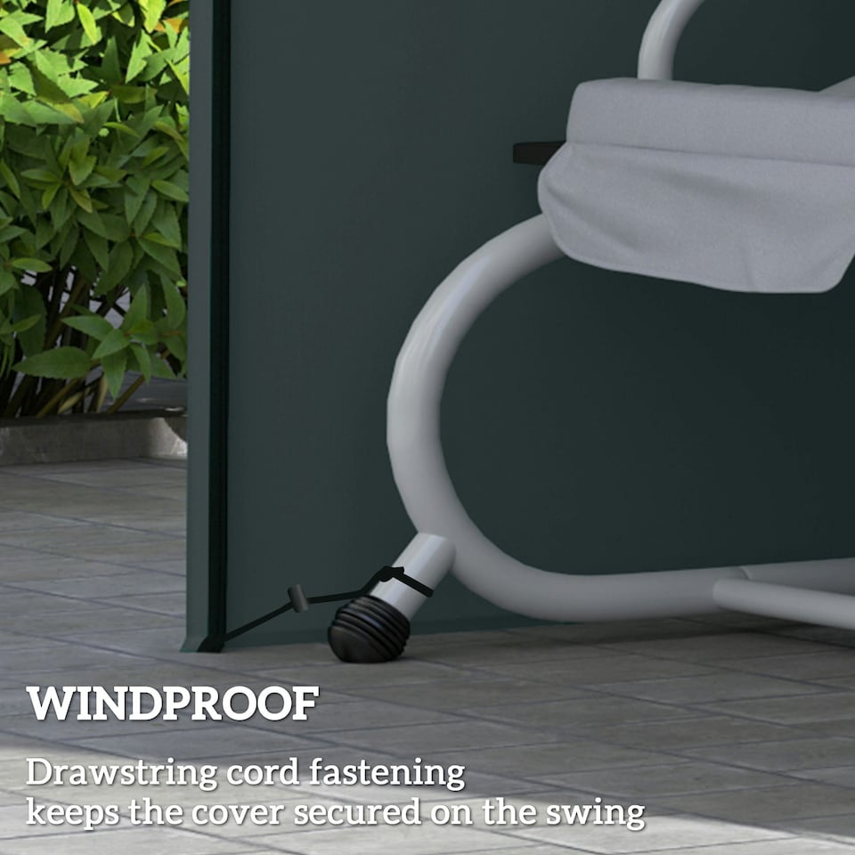 image 1 of Outsunny 3 Seater Garden Swing Cover, Windproof and Anti-UV