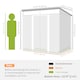image 5 of Outsunny 6.5 x 4FT Galvanised Metal Garden Shed with Double Sliding Doors and 2 Vents, Lockable Tool Storage House with Foundation Kit, Green