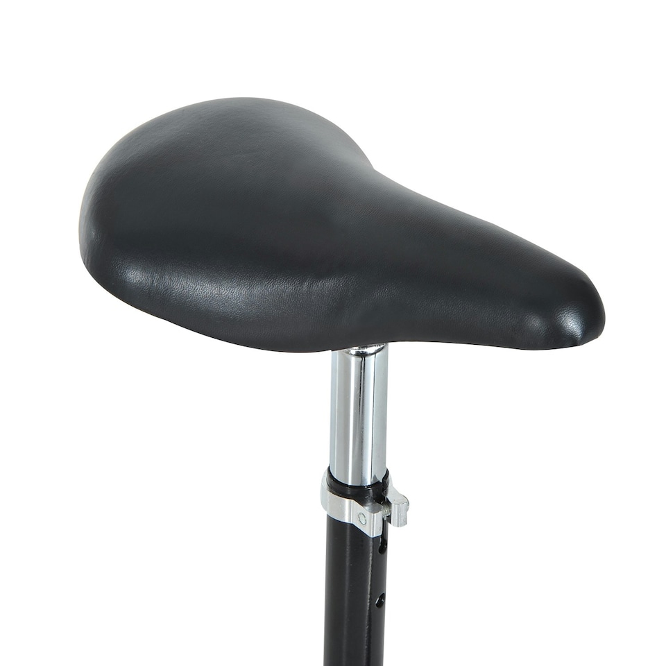 image 1 of HOMCOM Foldable Powered Scooter with Adjustable Seat and Brake, Black