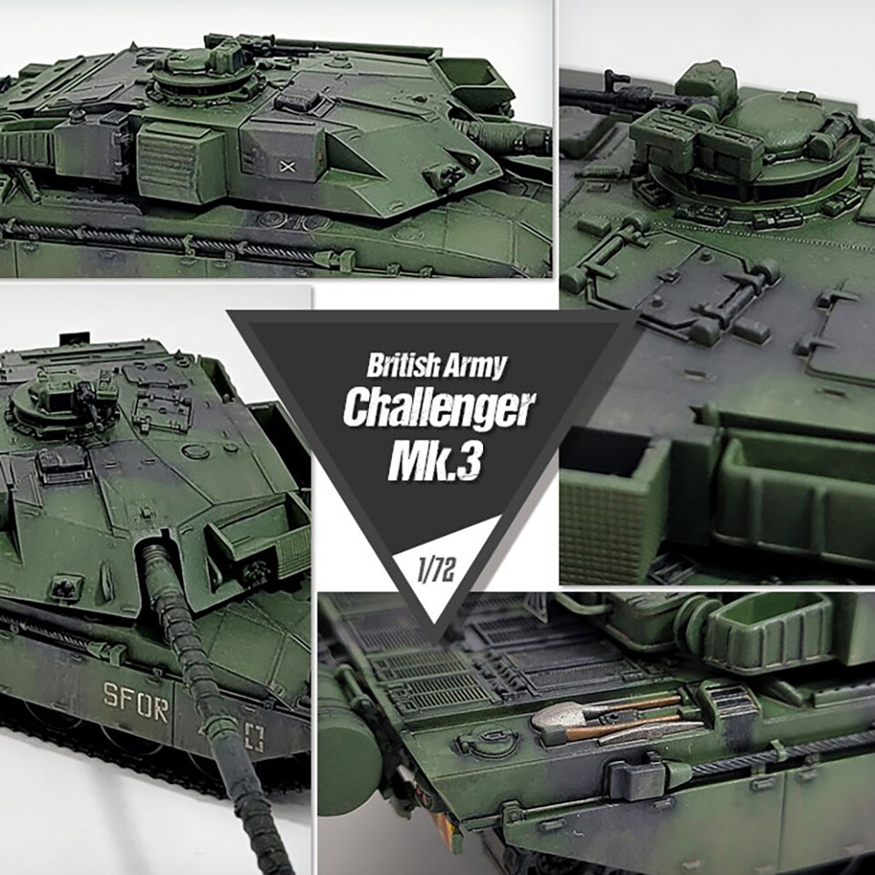 image 1 of Academy British Army Challenger 1 Mk.3 Tank Model Kit Scale 1-72