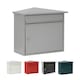image 6 of Burg-Wachter Mersey Large Wall Mounted Galvanised Steel Post Box - 36x35x20cm Silver