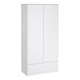 image 1 of Naia Wardrobe with 2 Doors 1 Drawer in White High Gloss