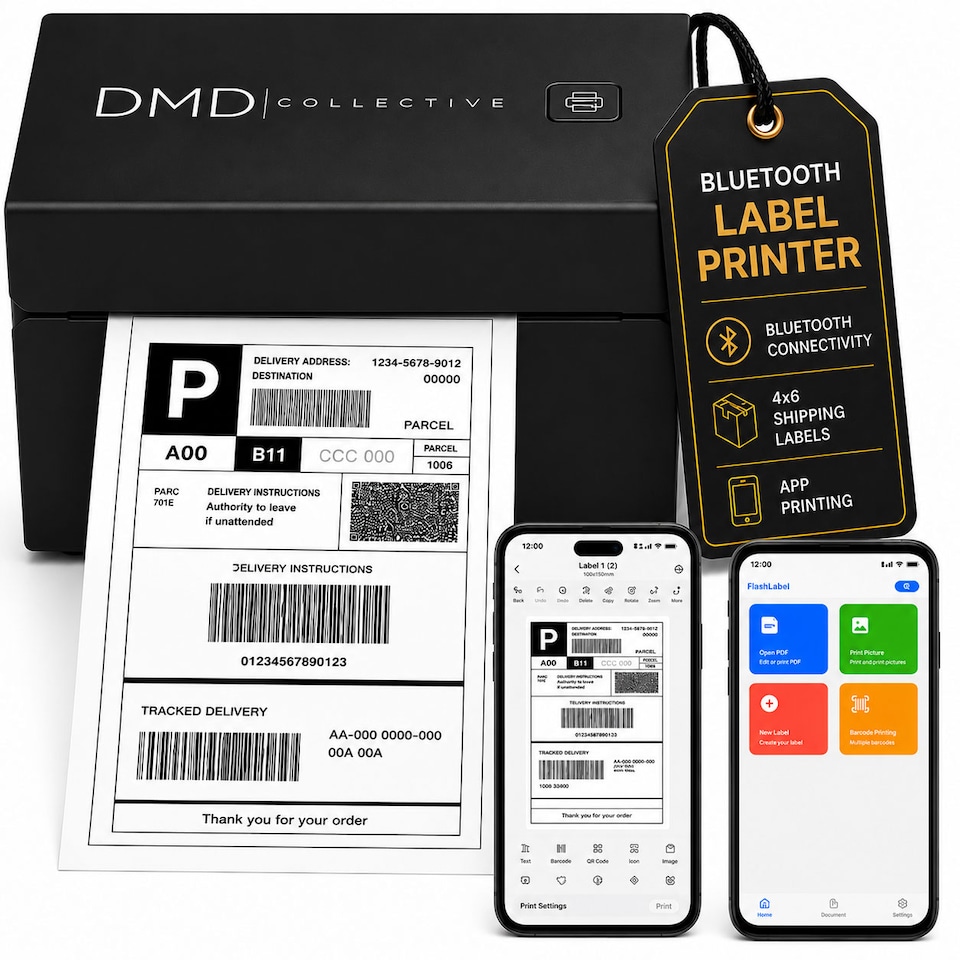 image 1 of DMD 4x6 Thermal Label Printer, Bluetooth & USB Connection