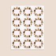 image 3 of Dollies and Teddy Design 60mm Round Sticker sheet of 12
