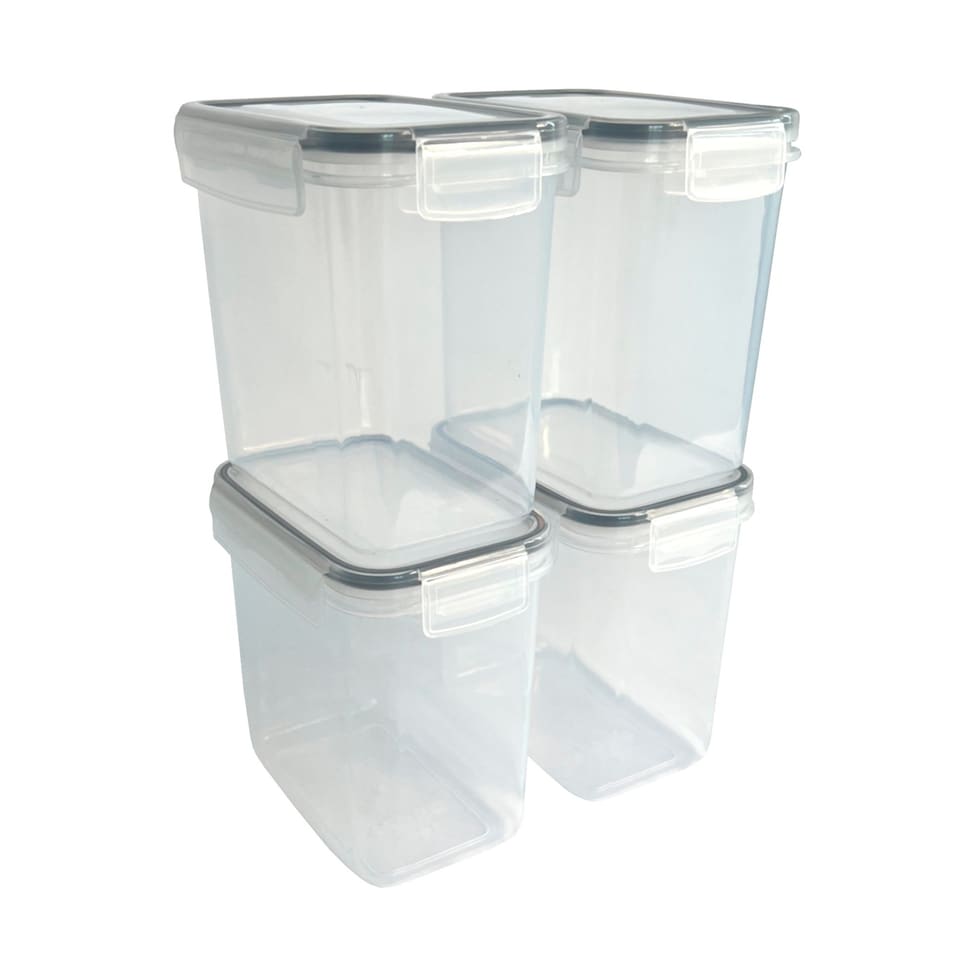image 1 of 14pc Airtight Reusable Plastic Kitchen Food Storage Container Organiser Set