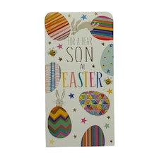 For A Dear Son Bunnies And Eggs Design Easter Money Wallet Card
