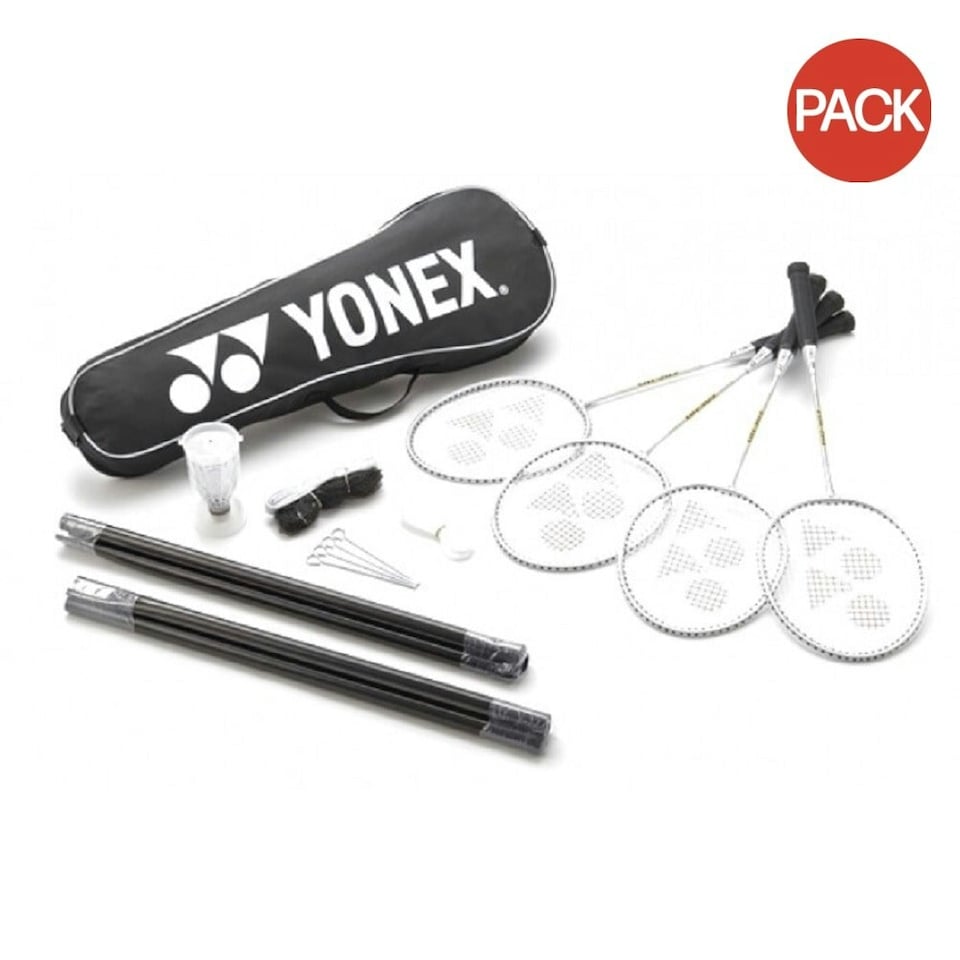 Yonex Badminton Set (Pack Of 9) - White/Black - One Size