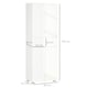 image 7 of HOMCOM Kitchen Cupboard Storage Cabinet Push Open Doors and Drawers, White