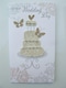 image 1 of On Your WEDDING DAY A 'cake & butterflies Second Nature Handmade Card
