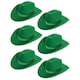 image 1 of Adults Green Star Cowboy Hats – Pack of 6 Fancy Dress Accessories Green | One Size