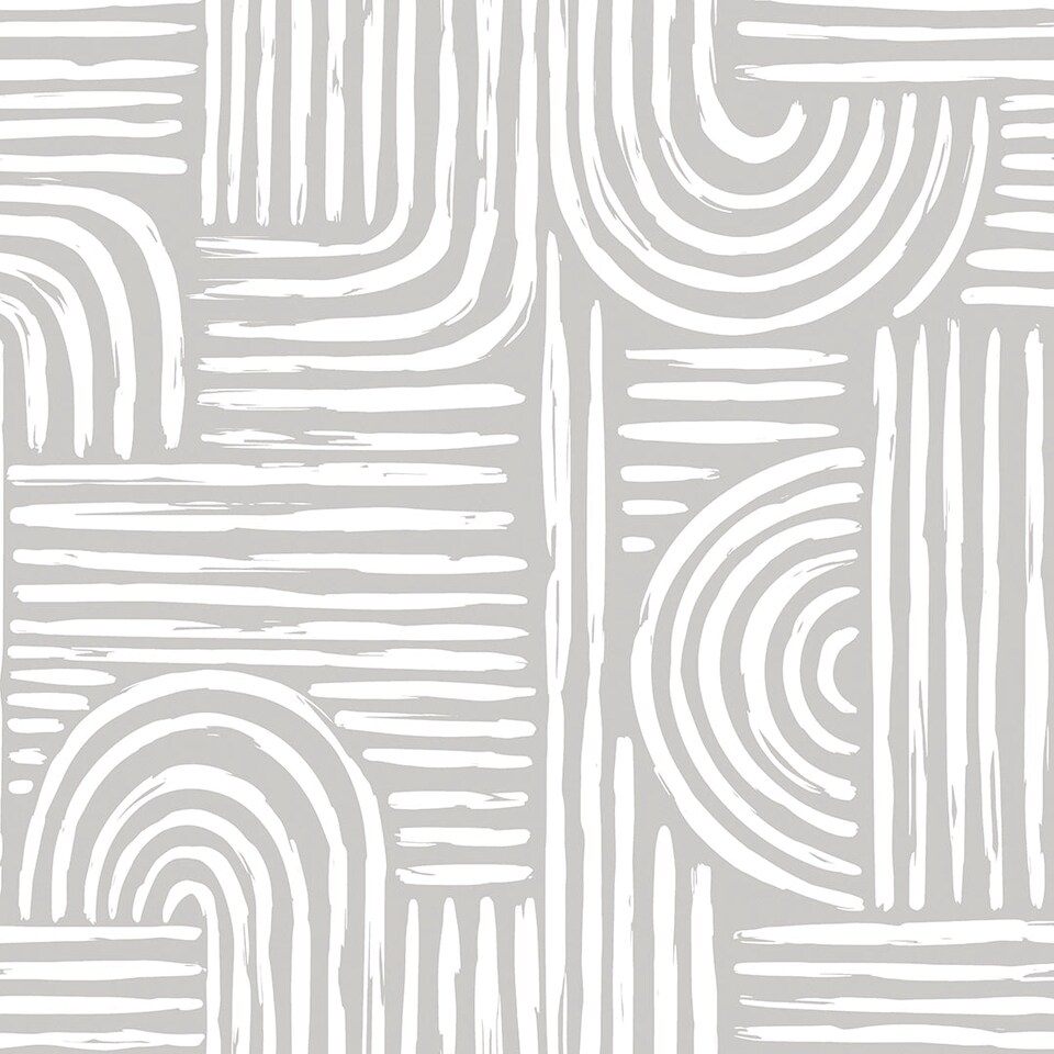 image 1 of Raffia Curves Wallpaper in Warm Grey | Grey | Warm Grey