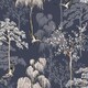 image 1 of Arthouse Japanese Garden Wallpaper - Navy - One Size Blue