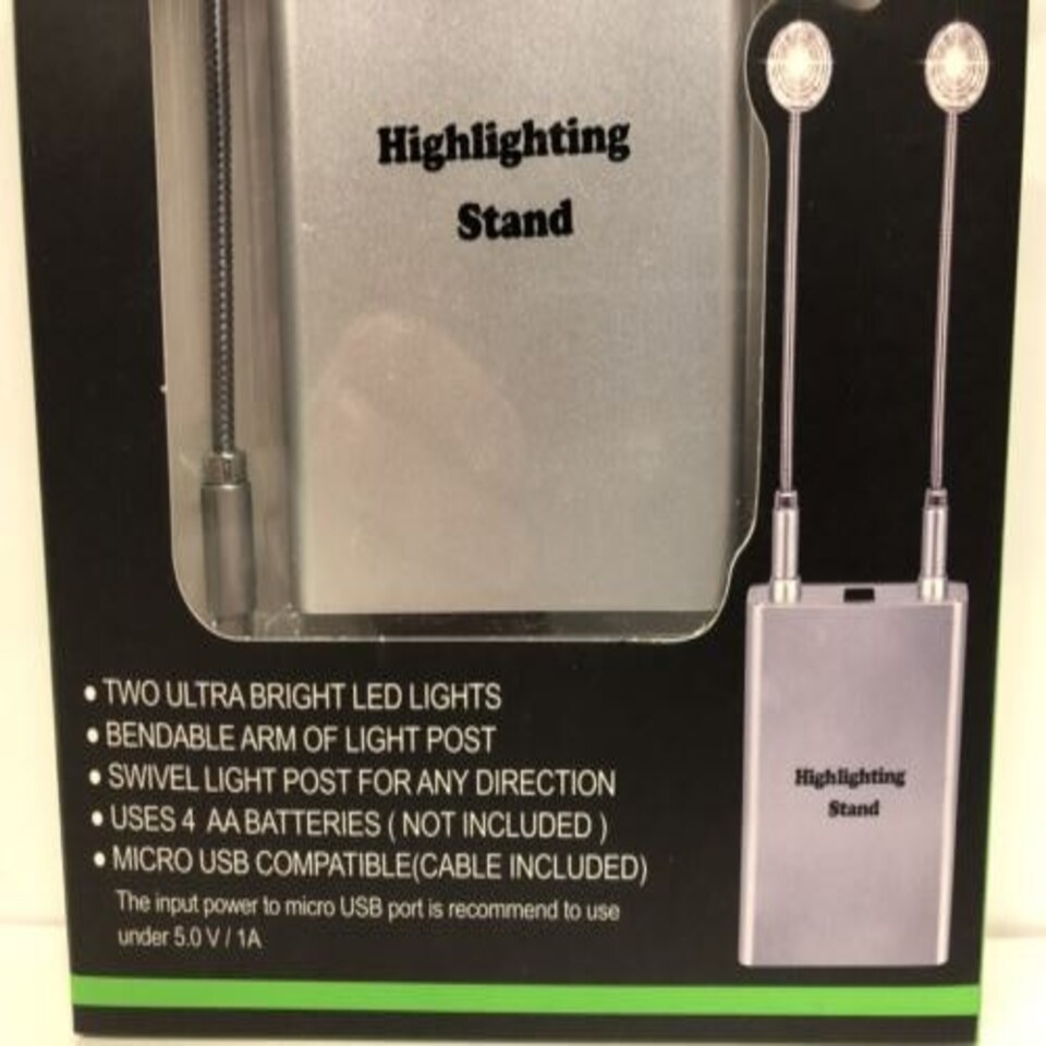 image 1 of Bendable LED Light Stand Silver Triple 9 7001S NEW