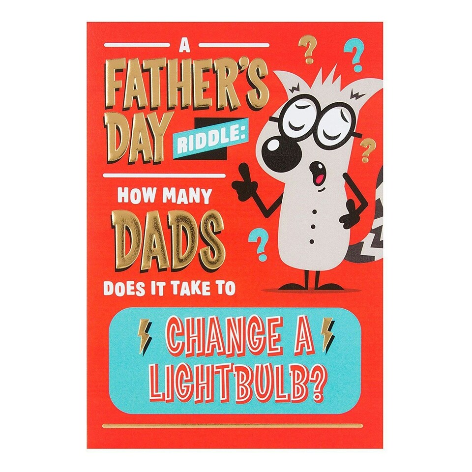 image 1 of Hallmark Dad Father's Day Card 'Riddle' Medium