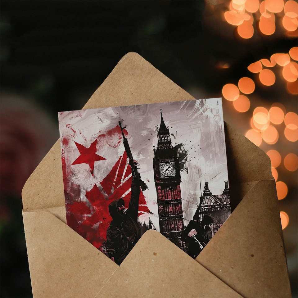 image 1 of Uk Anarchy Big Ben Tower London Him Her Birthday Card