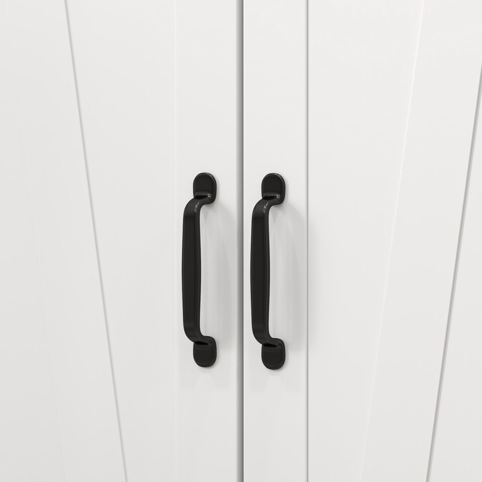 image 1 of HOMCOM Kitchen Cupboard, 104cm Farmhouse Pantry Cabinet, Kitchen Storage Organiser with Doors and Adjustable Shelves, White