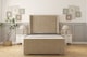 image 1 of Sloomy Hargrave Almond Coniston Bed Frame With Mattress With 50"  Upholstered Wingback Headboard 6' Super King