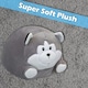 image 9 of Dog Soft Toy Cute Plushie Huggable Cuddly Stuffed Toy 20cm Grey